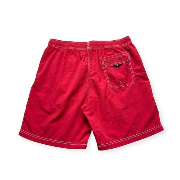 🔃Nautica Men’s Red Board Shorts Swim Trunks - Picture 2 of 8
